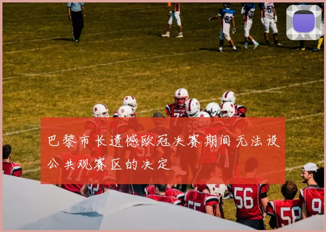 巴黎市长遗憾欧冠决赛期间无法设公共观赛区的决定